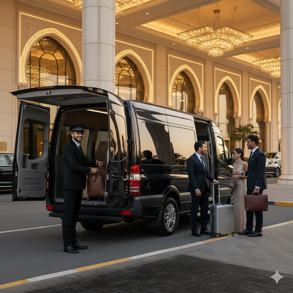 Limousine Service Abu Dhabi, Limo Service Abu Dhabi, Louvre Museum, luxury transport, chauffeur service, VIP travel, Abu Dhabi airport, cultural tour
