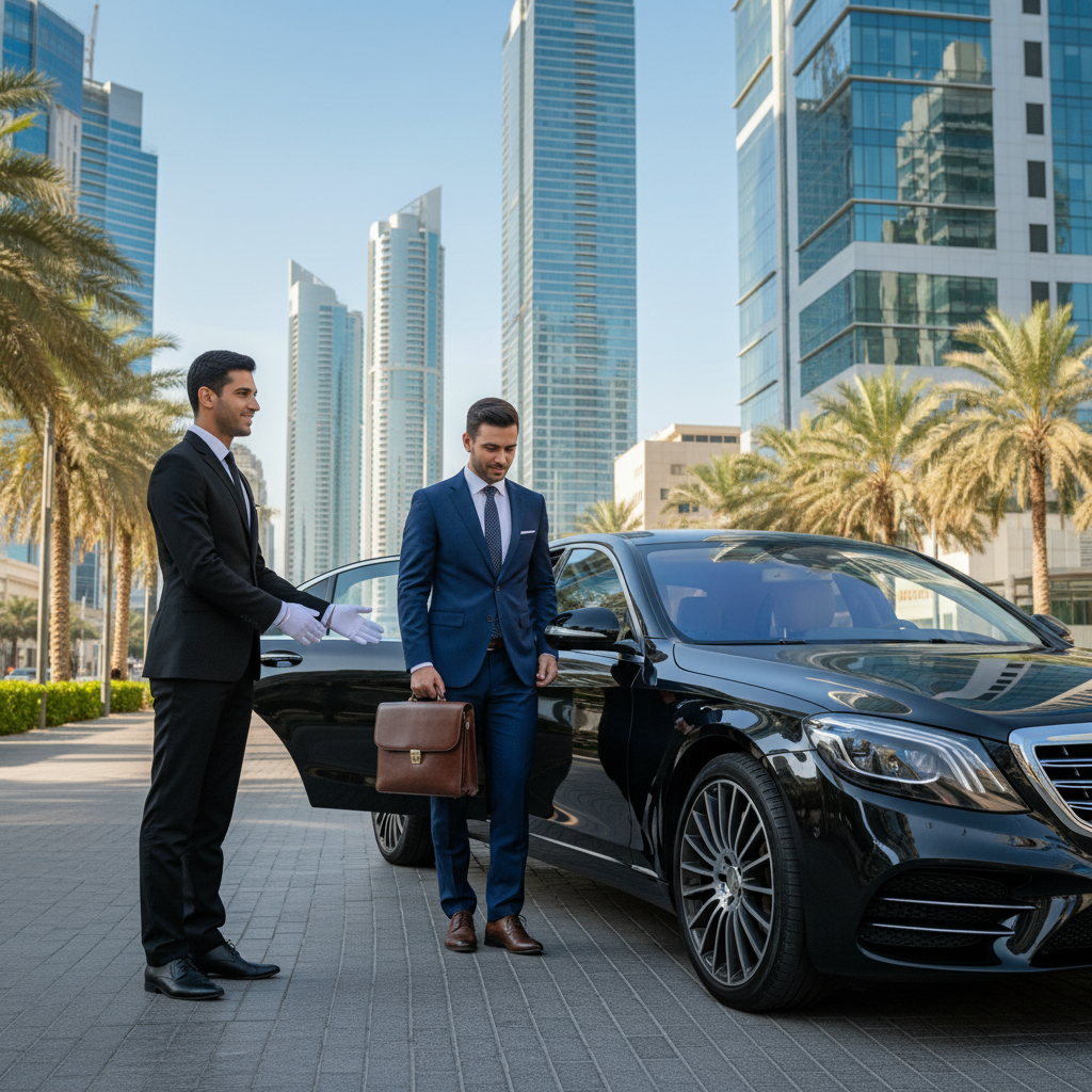 Chauffeur Services Dubai, executive transport Dubai, luxury chauffeur Dubai, business travel UAE, private driver Dubai, corporate car service Dubai