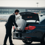Airport Limousine in Dubai, Dubai airport transfer, DXB chauffeur service, DWC limo, reliable airport transport, luxury airport transfer Dubai