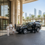 Limousine Dubai, desert safari transfer, luxury family travel, chauffeur service Dubai, executive transportation, Dubai family experience