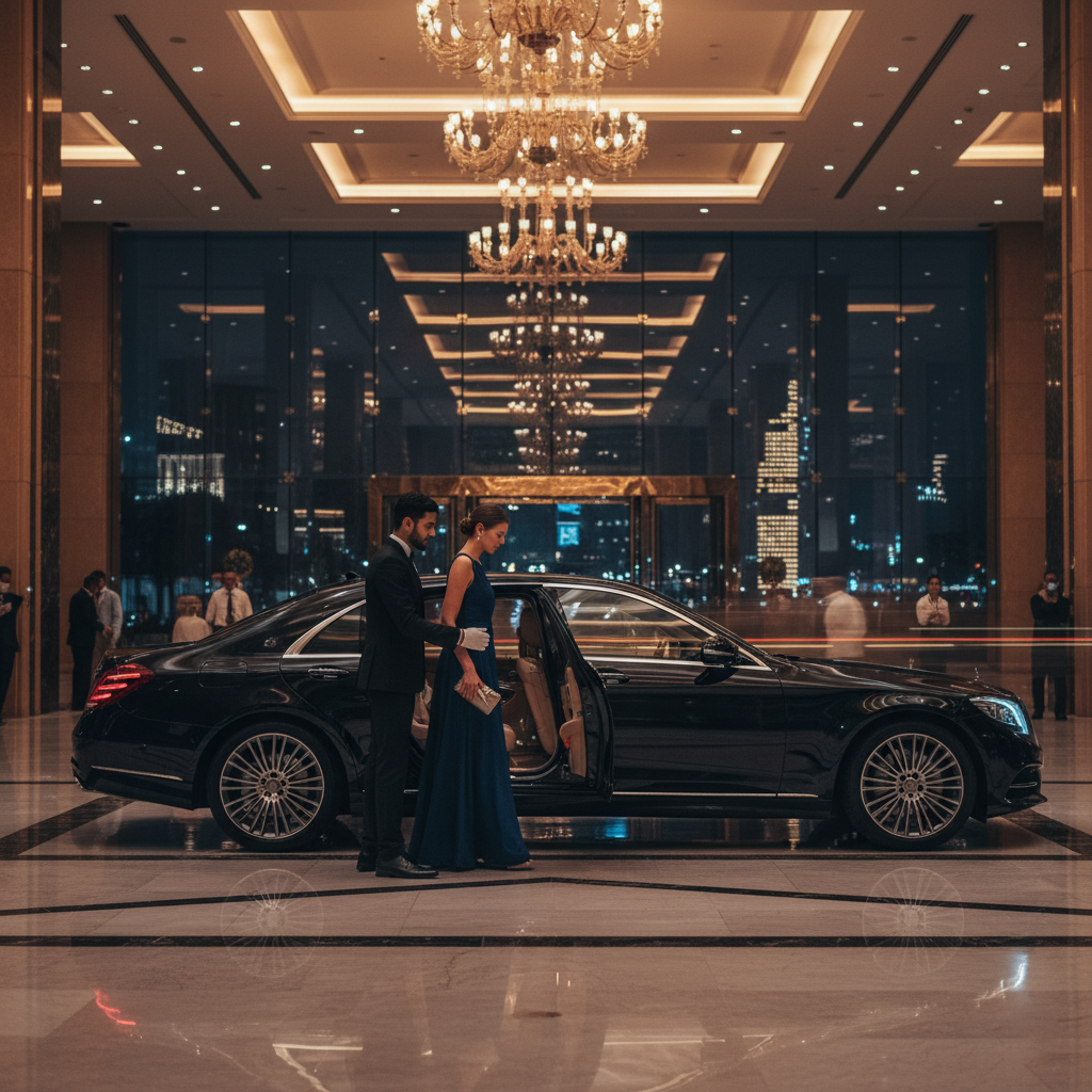 Dubai Limousine Service, Desert Safari Transfers, Luxury Limousine Dubai, Premium Chauffeur Service, VIP Desert Experience, Dubai luxury transport, Limo rental Dubai, Executive car service Dubai