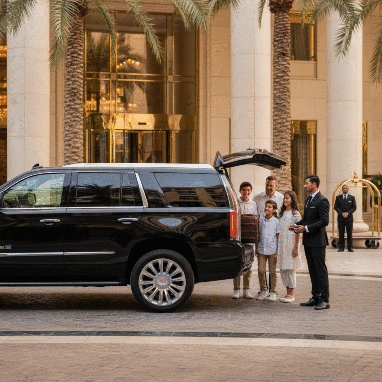 Dubai Limousine Service, luxury transfer, private yacht Dubai, sunset cruise, chauffeur service Dubai, executive transportation