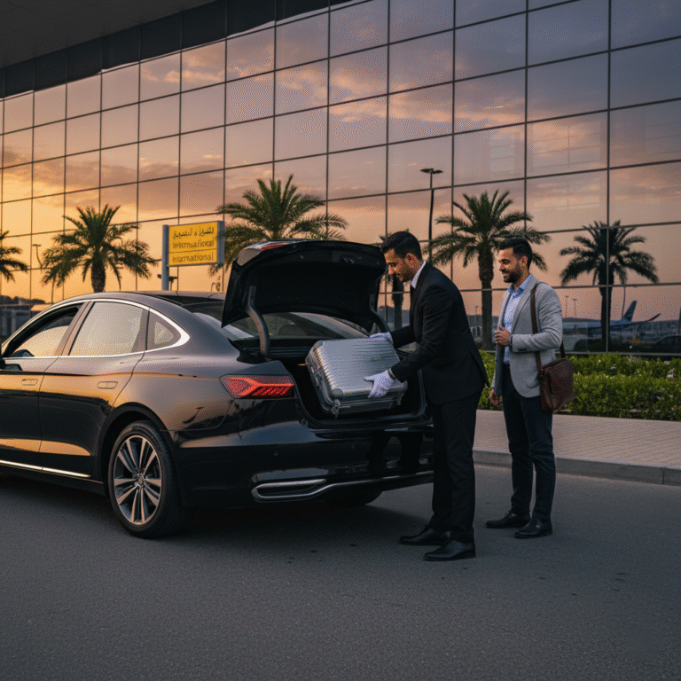 Chauffeur Services in Dubai, luxury car service Dubai, Dubai airport transfer, corporate transportation Dubai, private driver Dubai, Wasalni Limousine