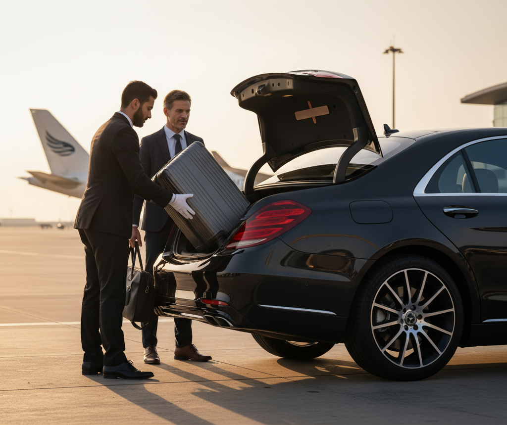 Airport Transfer Dubai, corporate travel, Dubai chauffeur service, DXB transfer, DWC airport transfer, luxury transfer Dubai, executive transport, on-time arrivals