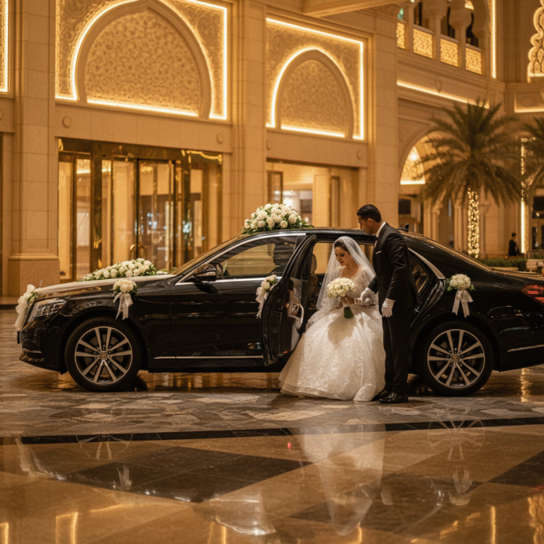 Limousine Service Dubai, luxury car rental Dubai, romantic rides Dubai, couples chauffeur service, VIP transport Dubai, Dubai limousine rental, anniversary limousine Dubai, proposal rides Dubai