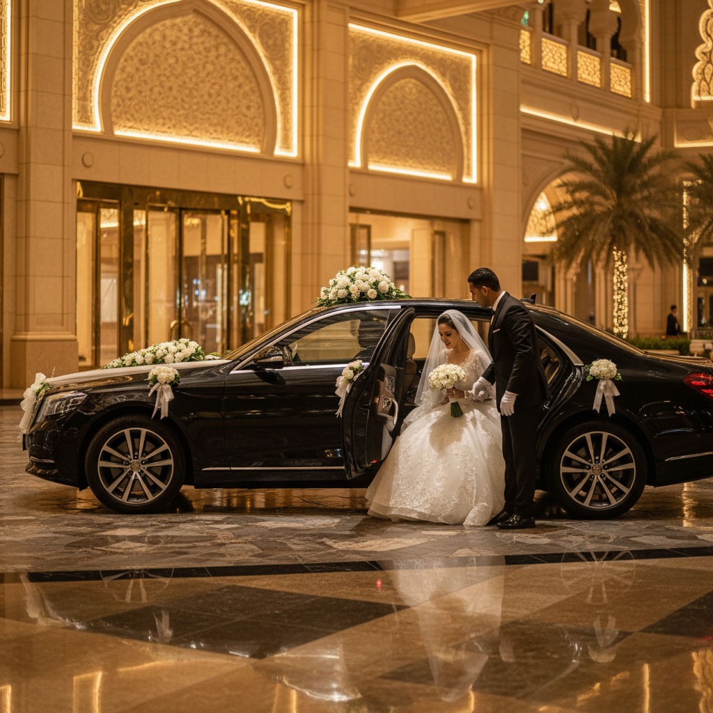 Limousine Service Dubai, luxury car rental Dubai, romantic rides Dubai, couples chauffeur service, VIP transport Dubai, Dubai limousine rental, anniversary limousine Dubai, proposal rides Dubai