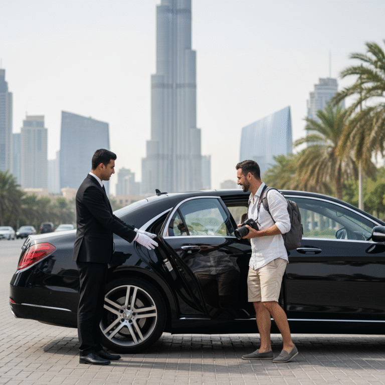Dubai Limousine Service, corporate transport Dubai, executive chauffeur Dubai, VIP client transfer, luxury business travel Dubai, roadshow logistics Dubai
