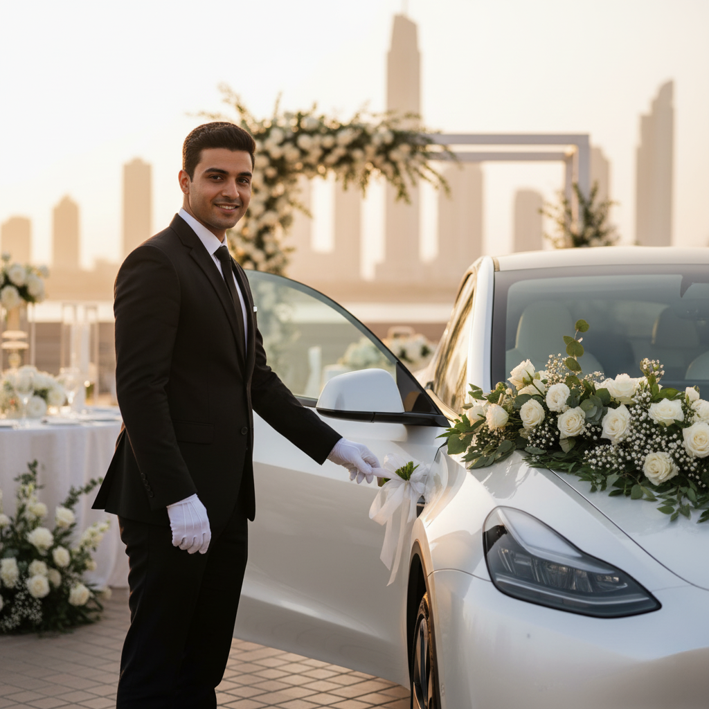 Limousine Taxi Dubai, Wedding Limousine Dubai, Luxury Wedding Transfers, Bridal Car Dubai, Wedding Party Transport