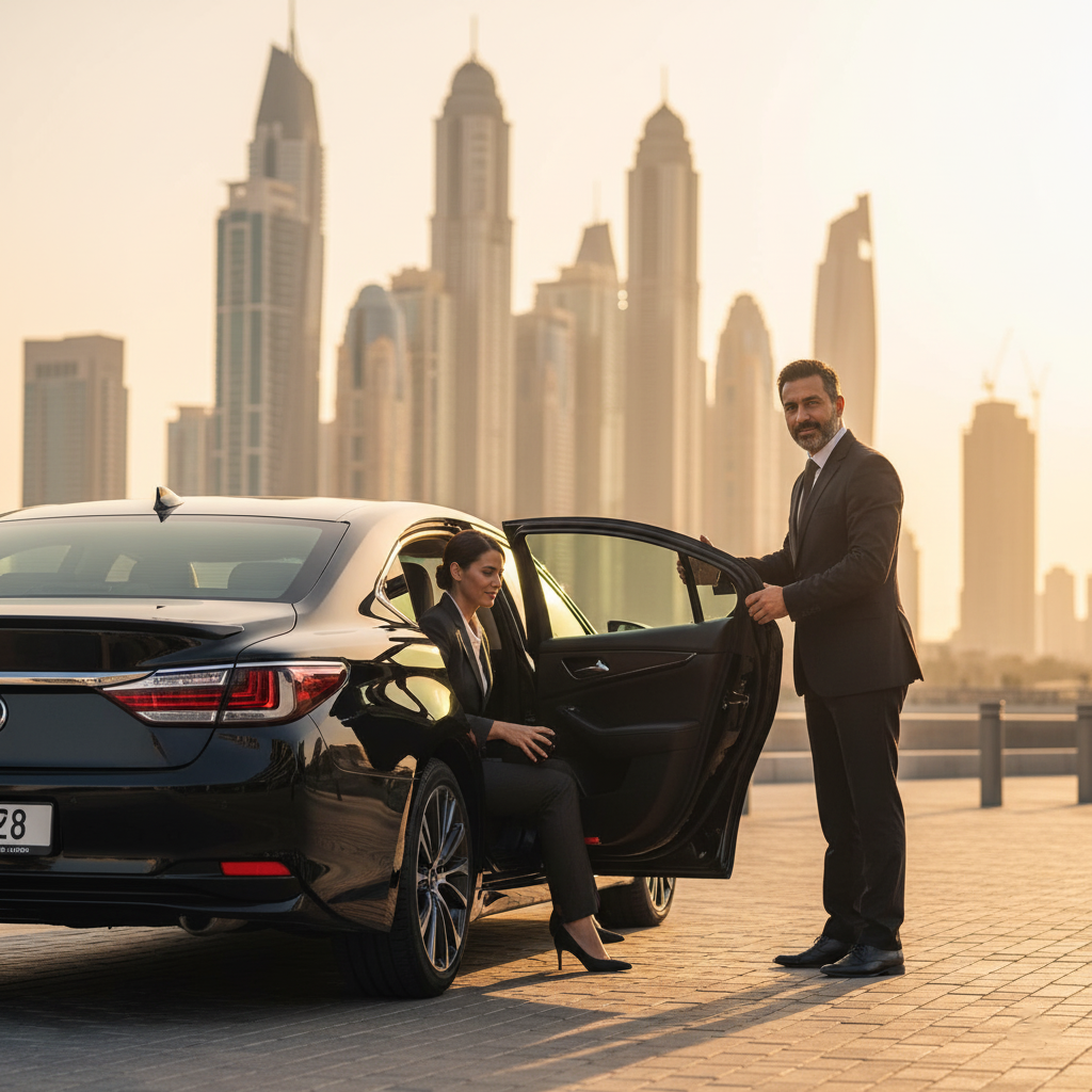 Limousine Company Dubai, executive airport transfers, Dubai chauffeur service, business travel Dubai, luxury transport Dubai, DXB transfers, corporate transport UAE