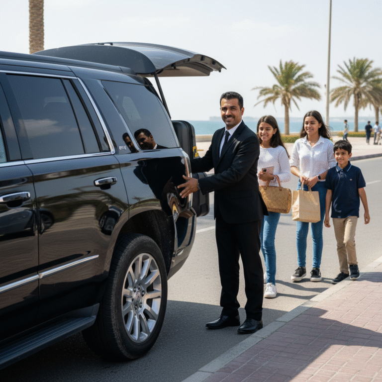 Chauffeur Services for VIP Guests, VIP transportation UAE, luxury car service Dubai, private driver Abu Dhabi events, cultural event chauffeur, music festival transport