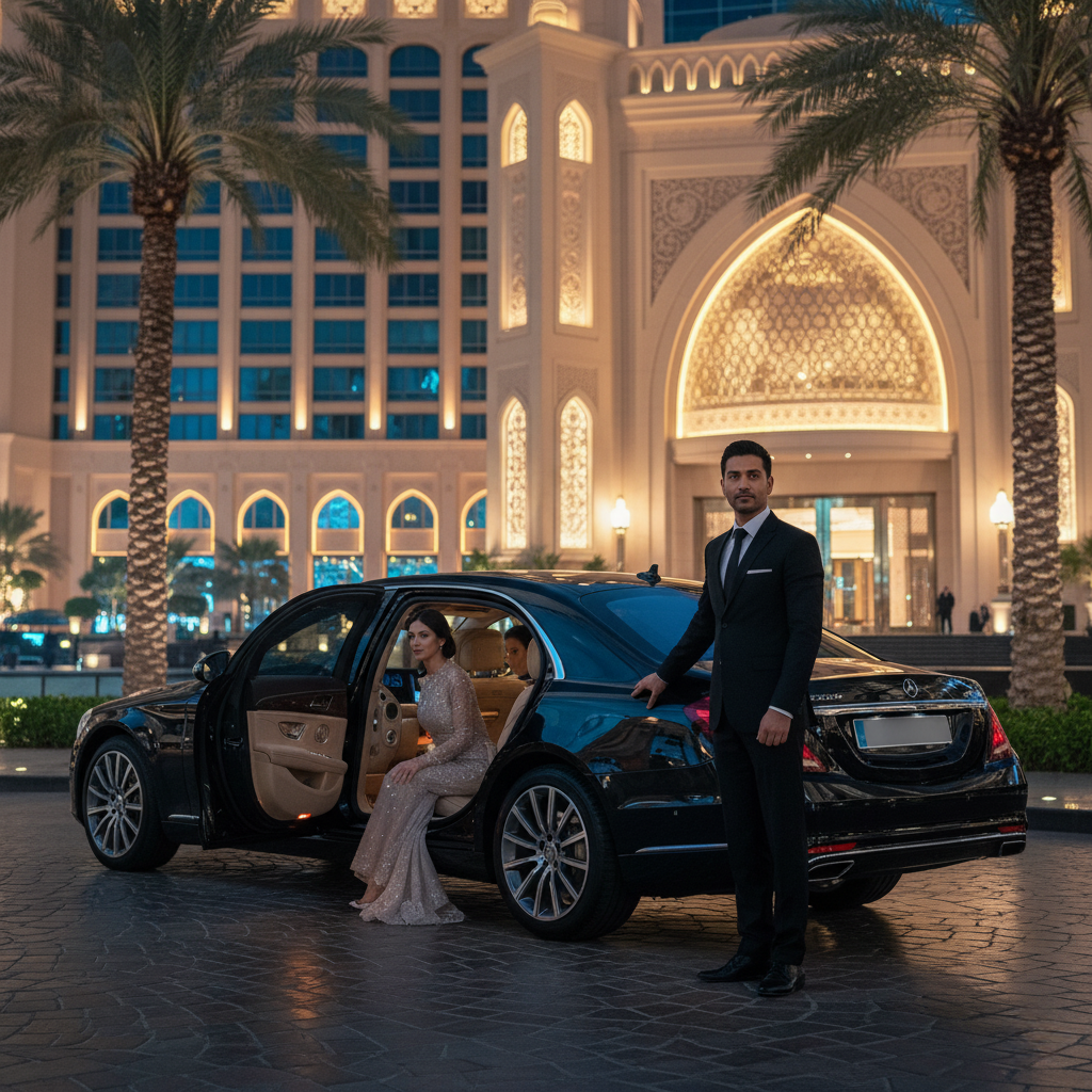 Airport Transfer Dubai with Chauffeur, Dubai executive car service, DXB chauffeur, luxury airport pickup, corporate airport transfer