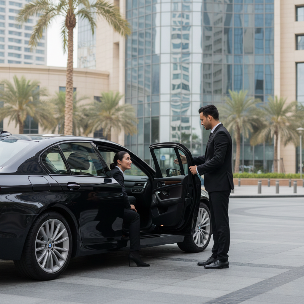 Chauffeur Services Dubai, luxury car rental with driver, corporate travel Dubai, VIP transportation, private driver Dubai, secure city transfers