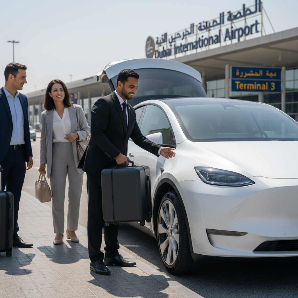 Airport Transfer Dubai, Private Desert Safari Transfers, Luxury ground transportation Dubai, DXB to Desert camp transport, professional chauffeur service