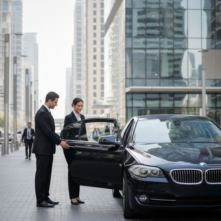 Limousine Dubai, Group airport pickup, DXB group transfer, Luxury group transport, Dubai corporate transfers, High-capacity limousine service