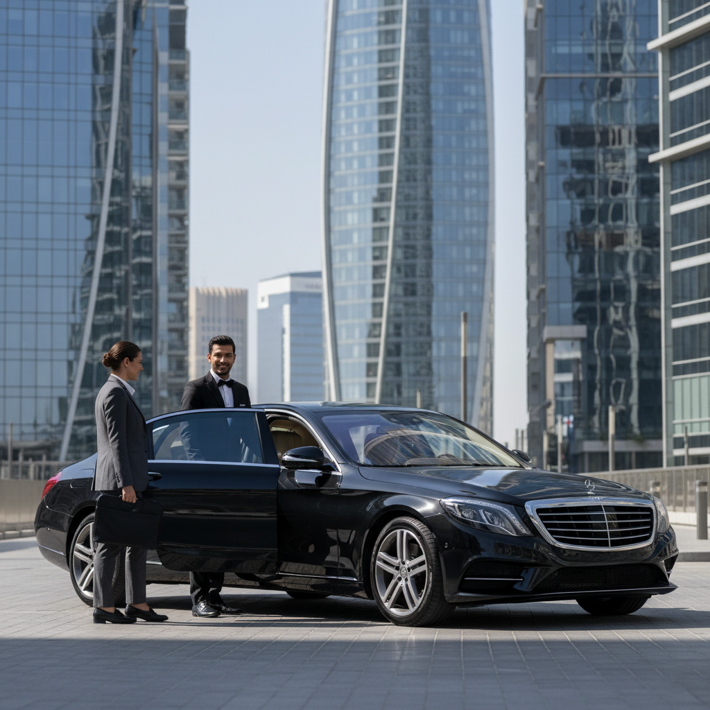 Chauffeur Services Abu Dhabi, luxury car service Abu Dhabi, executive travel, corporate transport, premium ground transportation, chauffeur vs ride-hailing
